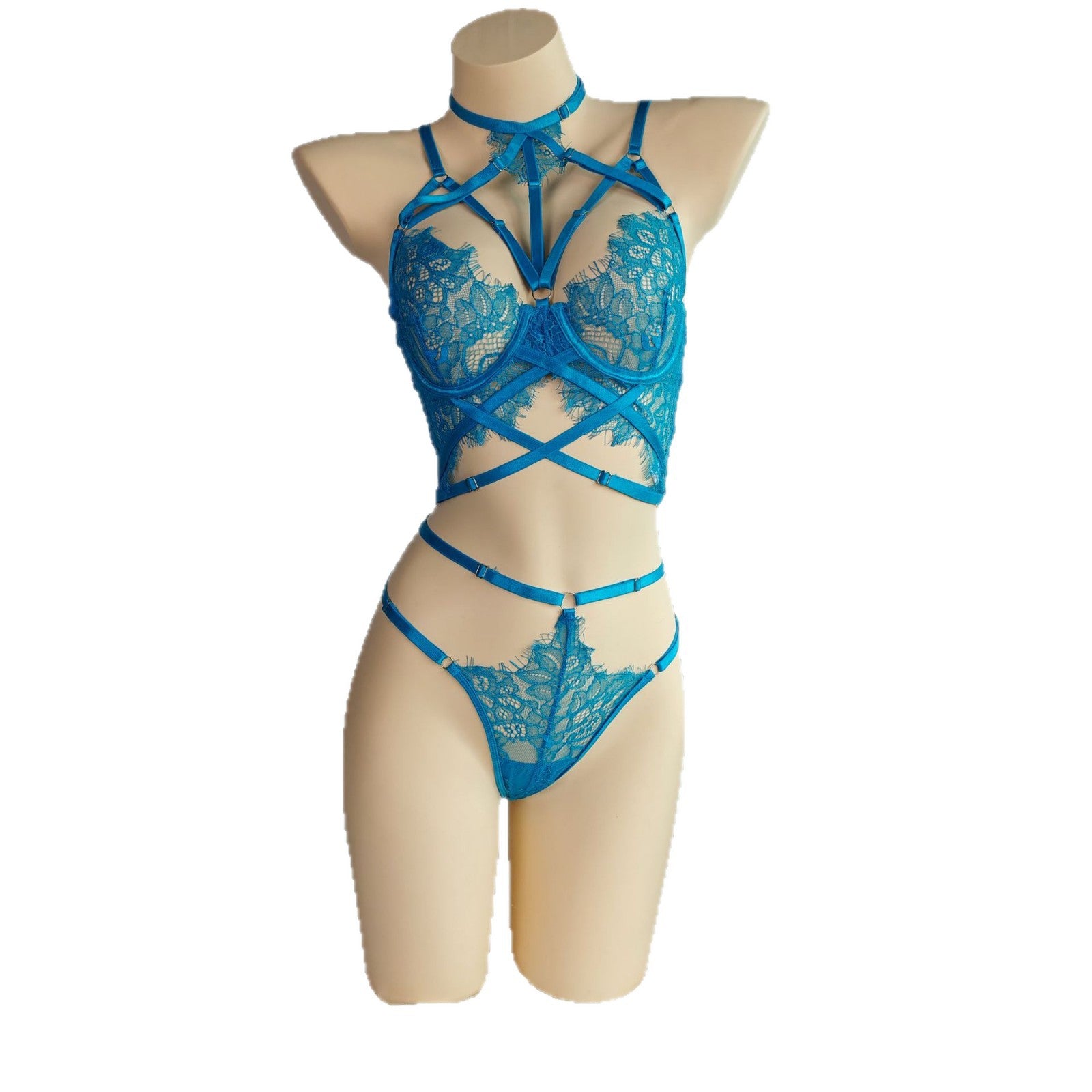 Curvy Lingerie Set | Sheer Mesh Teddy Bodysuit