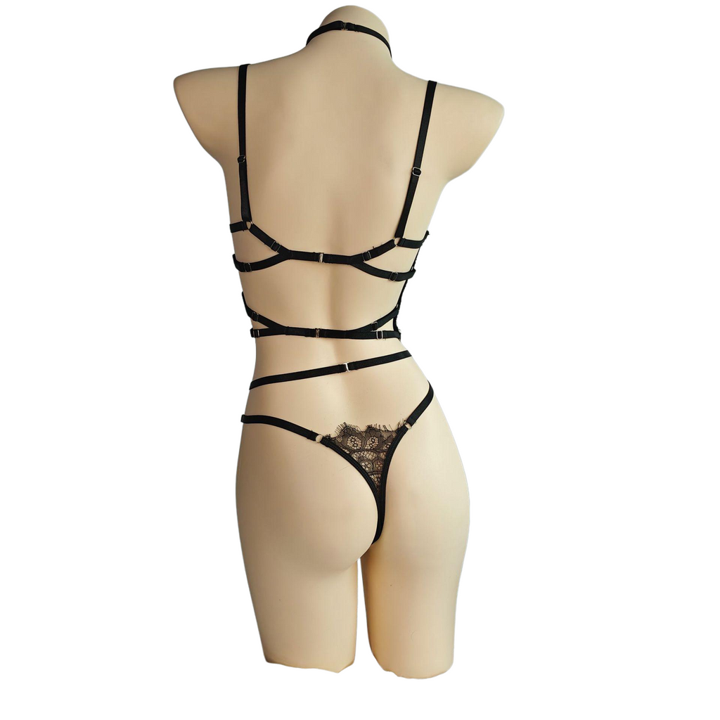 Curvy Lingerie Set | Sheer Mesh Teddy Bodysuit