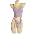 Curvy Lace Lingerie Set | Sheer Teddy Bodysuit